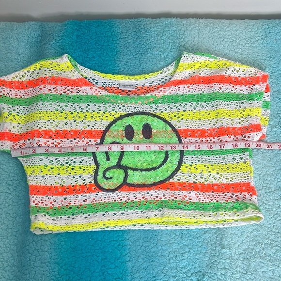 🔥Breeze Girls Colorful Striped Kids Top with Smiley Design🔥 - Picture 5 of 6